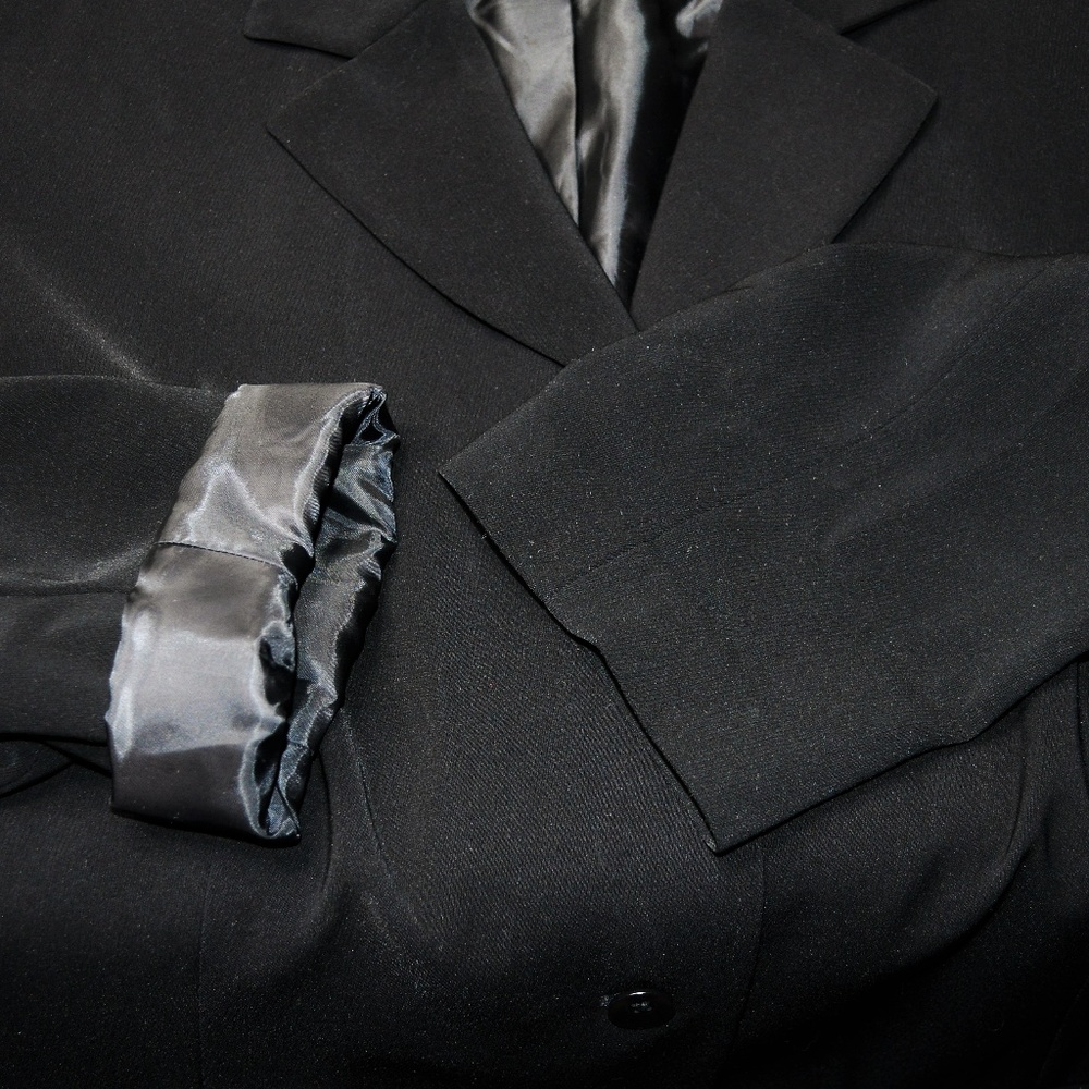 Caslon Black Lined Button Up Blazer Suit Jacket - Picture 5 of 8